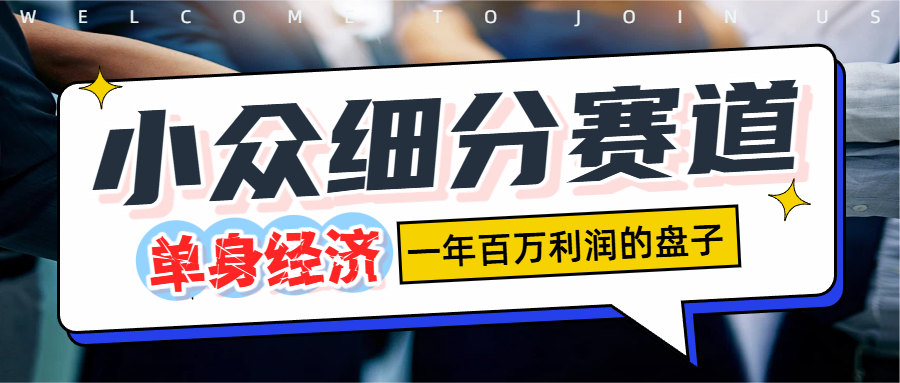 单身经济赛道，一天1000+-我爱项目网