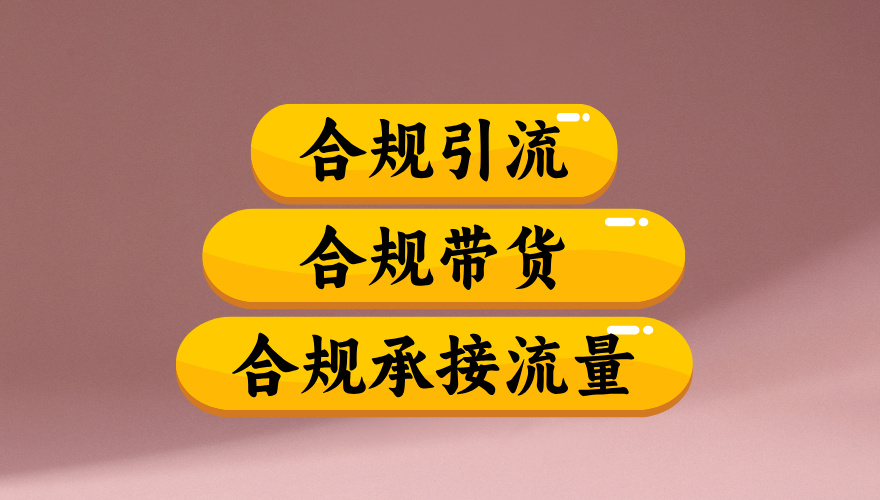 合规引流、合规并且高效地做带货、合规承接流量（揭秘）-我爱项目网