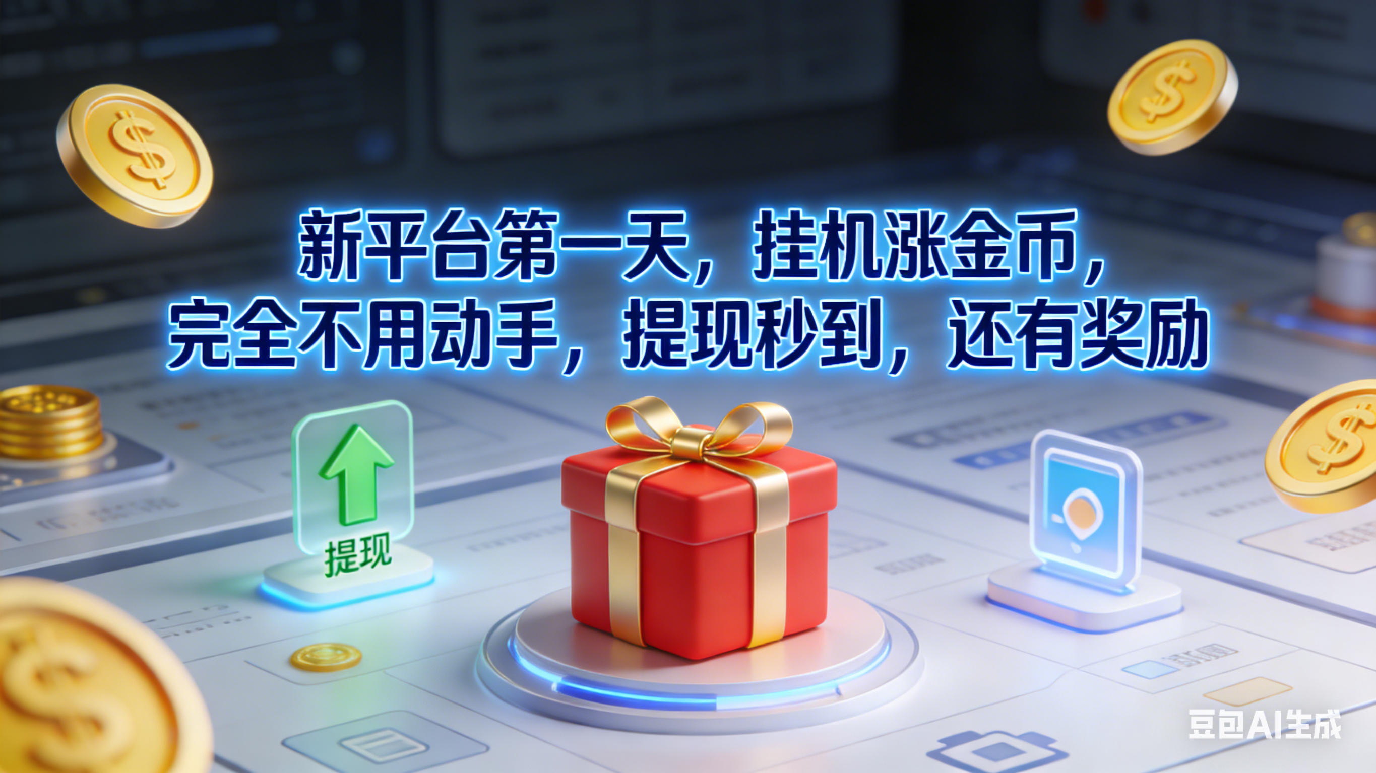 新平台第一天，挂机涨金币，完全不用动手，提现秒到，还有奖励-我爱项目网