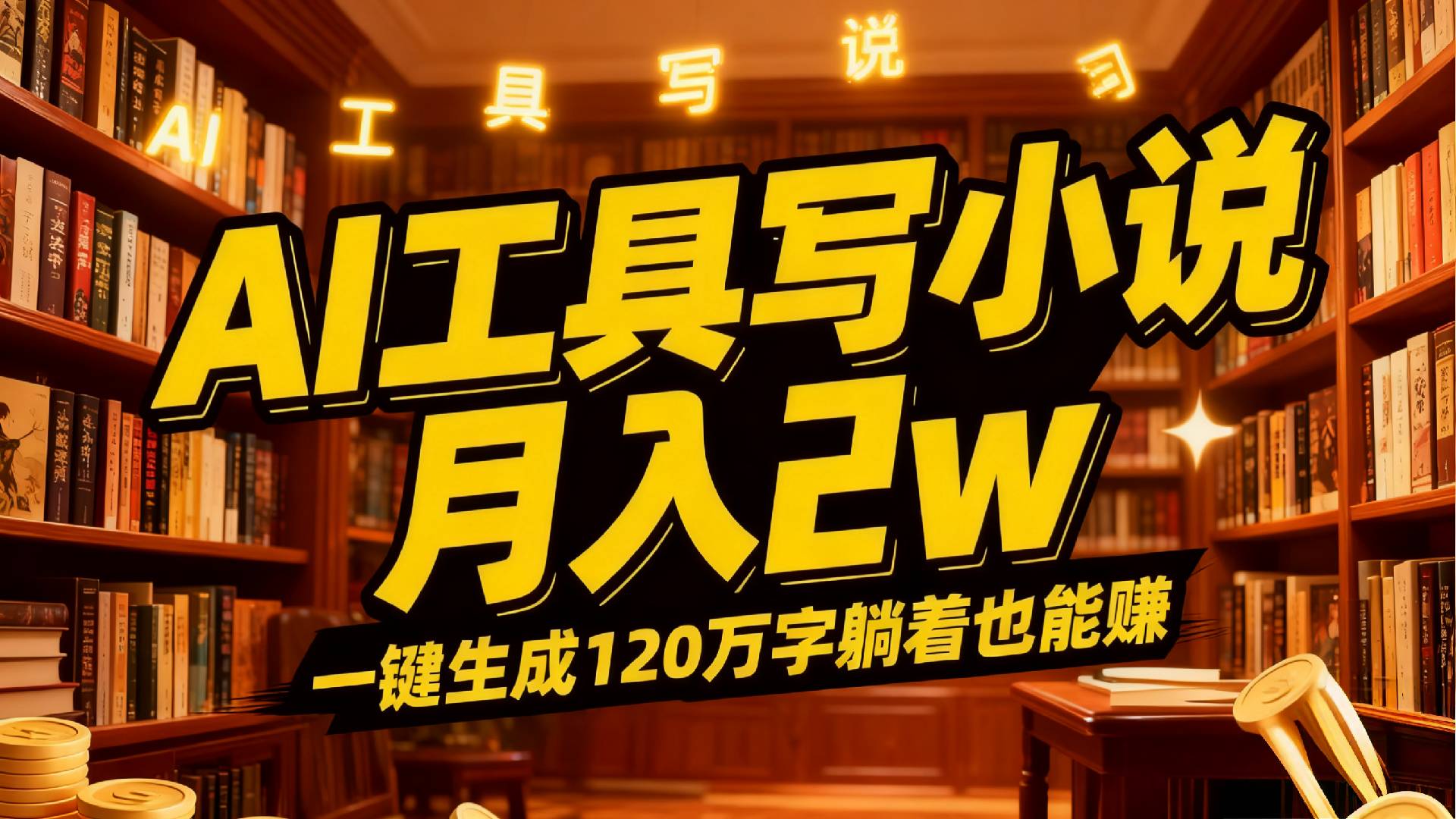 2026年AI工具写小说,一键生成120万字，躺着也能赚，月入2w+-我爱项目网
