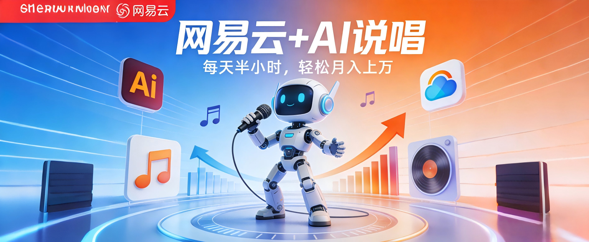 网易云+AI说唱，每天半小时，轻松月入上万-我爱项目网