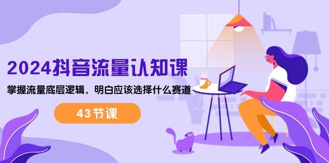 2024抖音流量认知课：掌握流量底层逻辑，明白应该选择什么赛道 (43节课)-我爱项目网