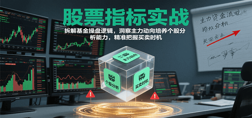 股票指标实战，基金操盘逻辑拆解，洞察主力动向培养个股分析能力把握买卖时机（更新）-我爱项目网