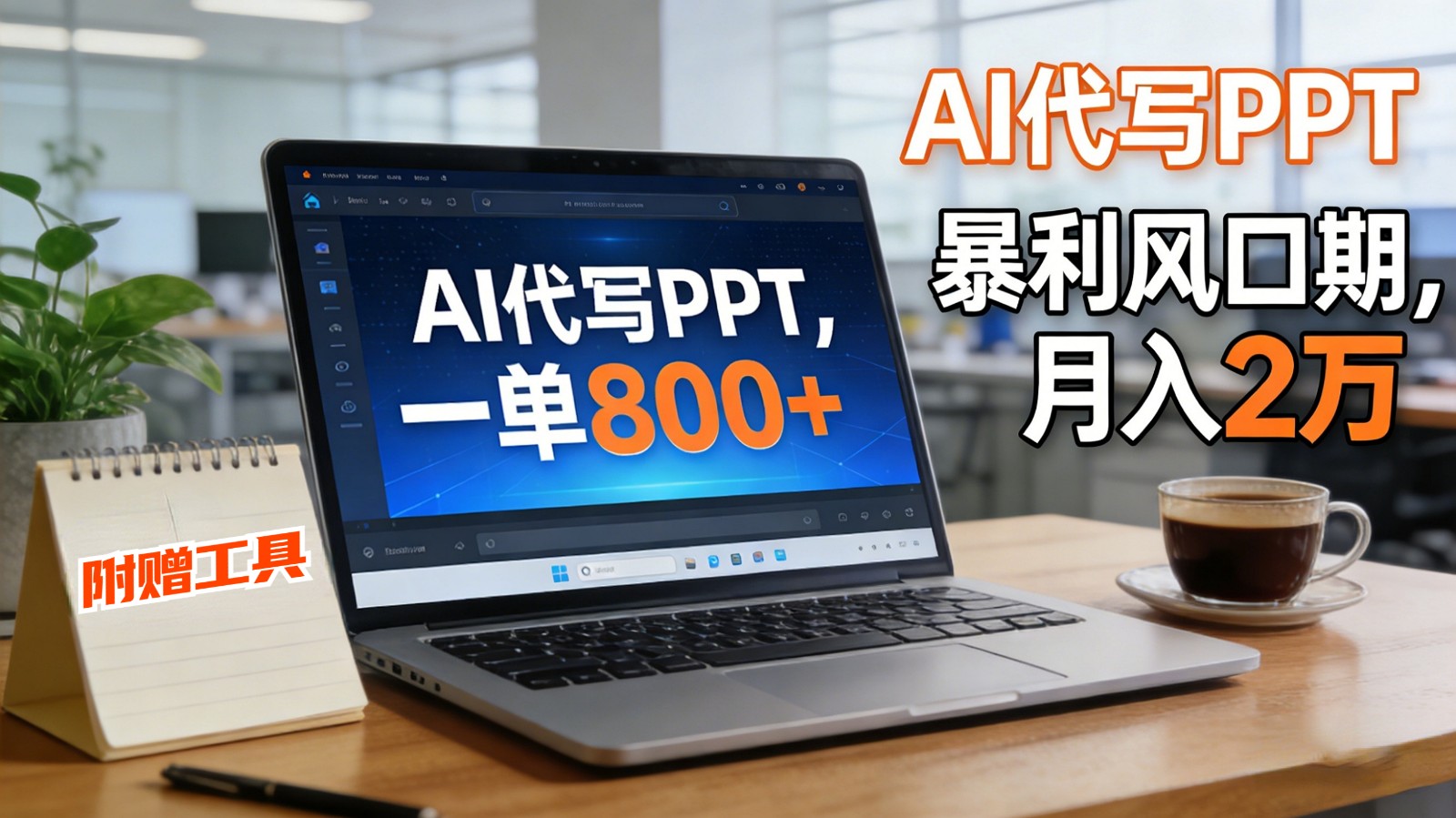 AI 代写做 PPT！一单狂赚 800+，风口期月入 2 万（工具 + 提示词直接送）-我爱项目网