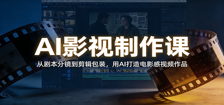 AI影视制作课：从剧本分镜到剪辑包装，用AI打造电影感视频作品-我爱项目网