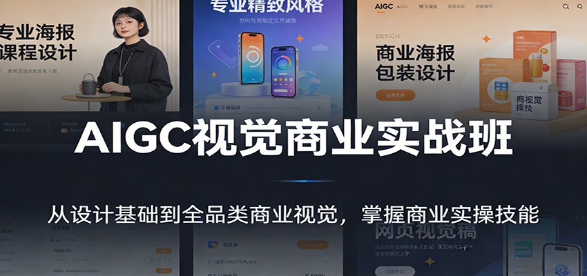 AIGC视觉商业实战班：从设计基础到全品类商业视觉，掌握商业实操技能-我爱项目网