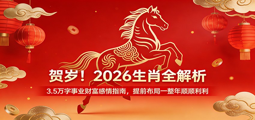 贺岁！2026生肖全解析，3.5万字事业财富感情指南，提前布局一整年顺顺利利-我爱项目网