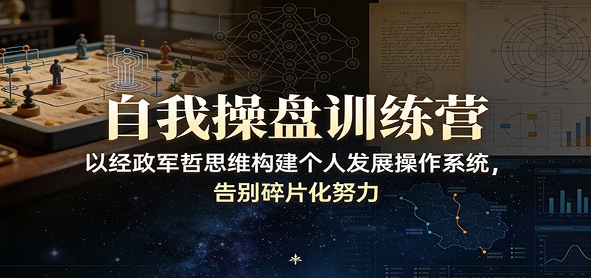自我操盘训练营：以经政军哲思维构建个人发展操作系统，告别碎片化努力-我爱项目网