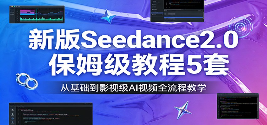 新版Seedance2.0保姆级教程5套：从基础到影视级AI视频全流程教学-我爱项目网