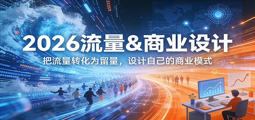 2026流量&商业设计，把流量转化为留量，设计自己的商业模式-我爱项目网