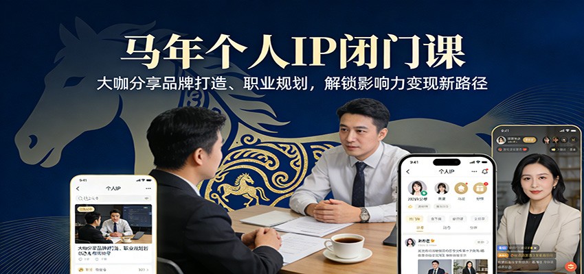 马年个人IP闭门课，大咖分享品牌打造、职业规划，解锁影响力变现新路径-我爱项目网