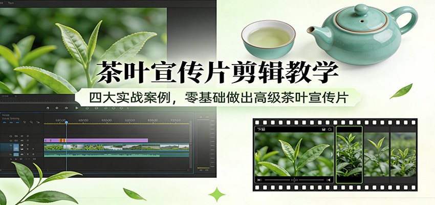 茶叶宣传片剪辑教学：四大实战案例，零基础做出高级茶叶宣传片-我爱项目网