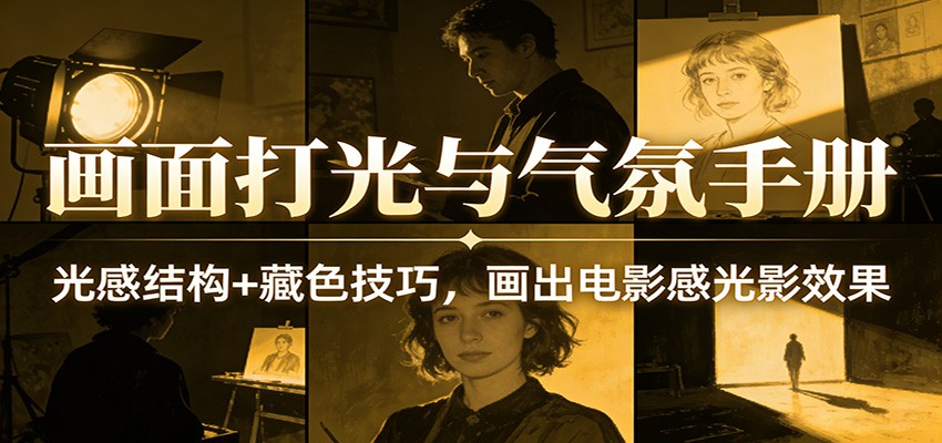 画面打光与气氛手册：光感结构+藏色技巧，画出电影感光影效果-我爱项目网