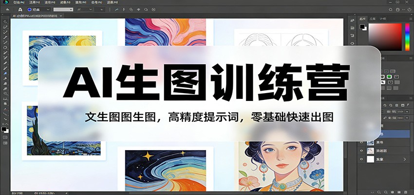 AI生图训练营：文生图图生图，高精度提示词，零基础快速出图-我爱项目网