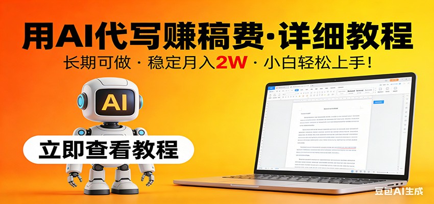 用AI代写赚稿费，详细教程，长期可做，稳定月入2W，小白轻松上手！-我爱项目网