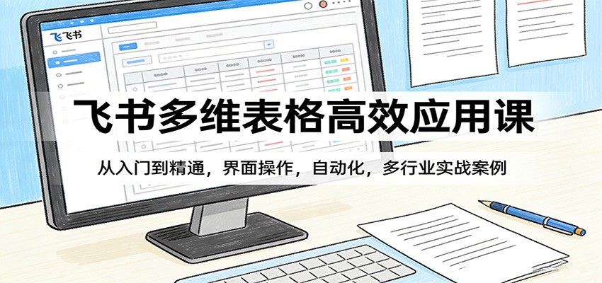 飞书多维表格高效应用课：从入门到精通，界面操作，自动化，多行业实战案例-我爱项目网