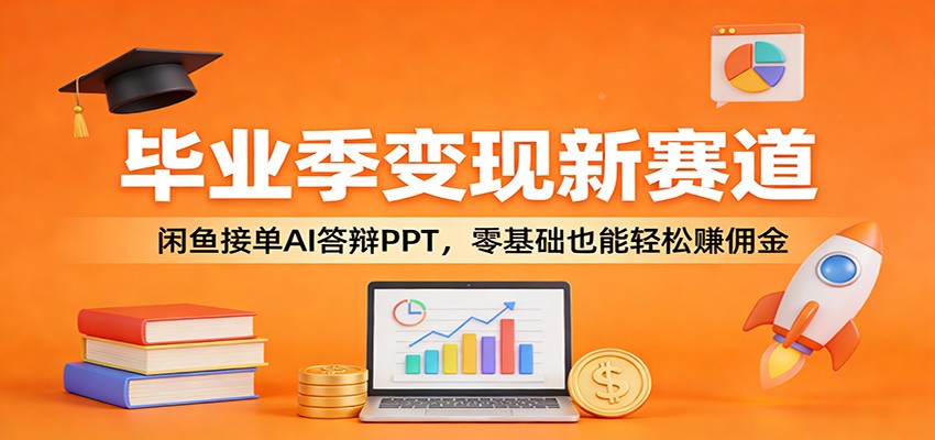 毕业季变现新赛道：闲鱼接单AI答辩PPT，零基础也能轻松赚佣金-我爱项目网