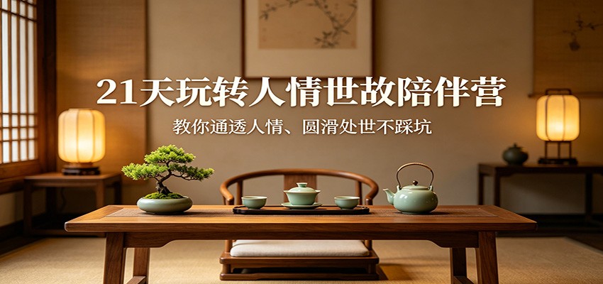 21天玩转人情世故陪伴营：教你通透人情、圆滑处世不踩坑-我爱项目网
