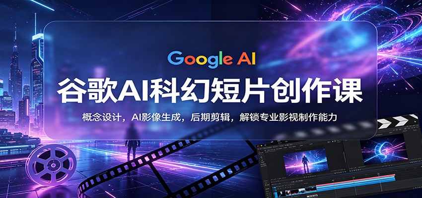 谷歌AI科幻短片创作课：概念设计，AI影像生成，后期剪辑，解锁专业影视制作能力-我爱项目网