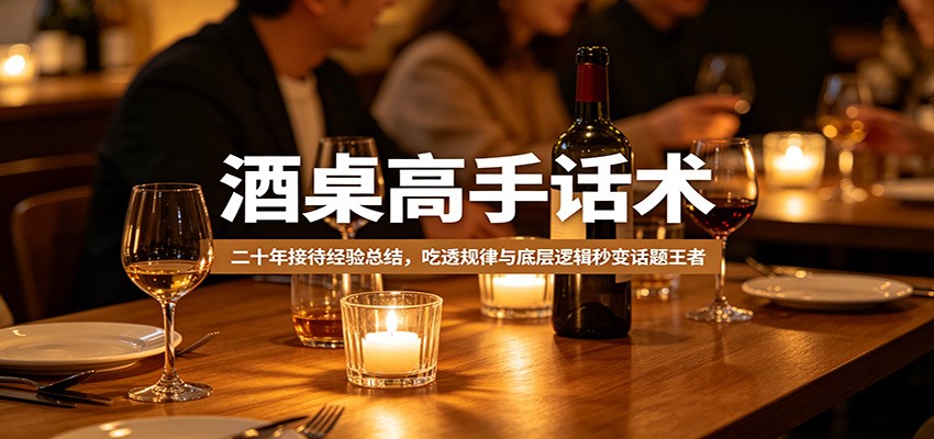 酒桌高手话术：二十年接待经验总结，吃透规律与底层逻辑秒变话题王者-我爱项目网