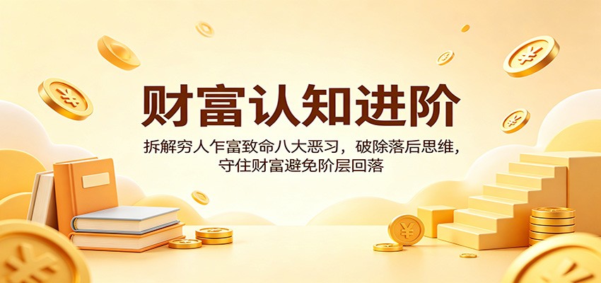 财富认知进阶：拆解穷人乍富致命八大恶习，破除落后思维，守住财富避免阶层回落-我爱项目网