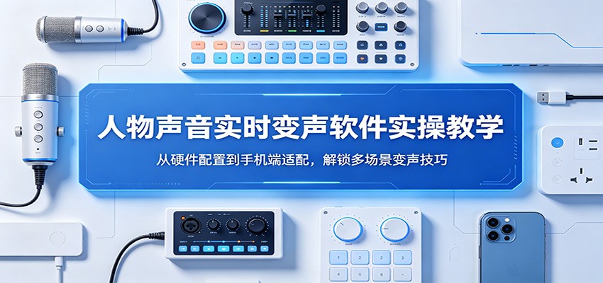 人物声音实时变声软件实操教学：从硬件配置到手机端适配，解锁多场景变声技巧-我爱项目网