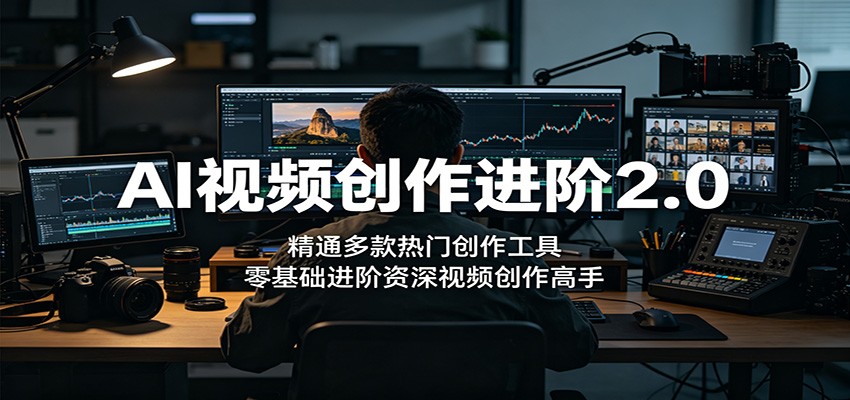 AI视频创作进阶2.0:精通多款热门创作工具,零基础进阶资深视频创作高手-我爱项目网