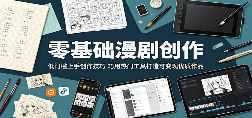 零基础漫剧创作：低门槛上手创作技巧，巧用热门工具打造可变现优质作品-我爱项目网