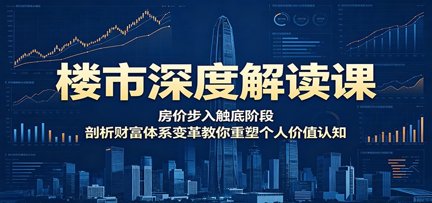 楼市深度解读课:房价步入触底阶段,剖析财富体系变革教你重塑个人价值认知-我爱项目网