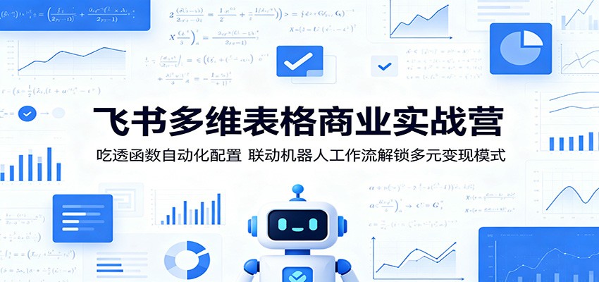 飞书多维表格商业实战营：吃透函数自动化配置，联动机器人工作流解锁多元变现模式-我爱项目网