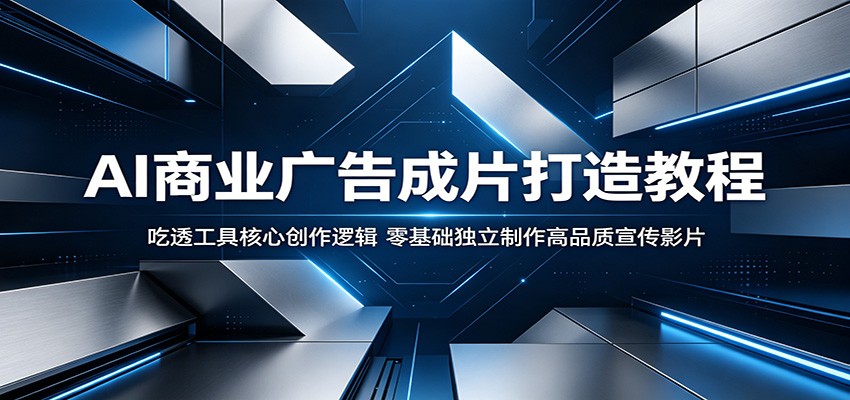 AI商业广告成片打造教程：吃透工具核心创作逻辑，零基础独立制作高品质宣传影片-我爱项目网