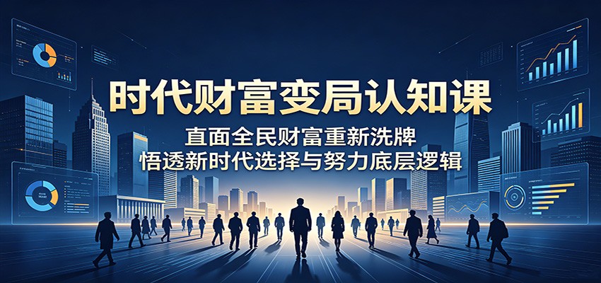 时代财富变局认知课：直面全民财富重新洗牌，悟透新时代选择与努力底层逻辑-我爱项目网
