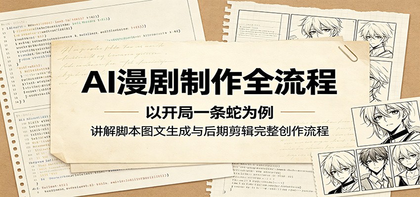 AI漫剧制作全流程：以开局一条蛇为例，讲解脚本图文生成与后期剪辑完整创作流程-我爱项目网