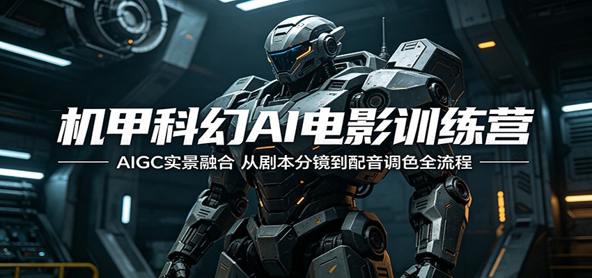 机甲科幻AI电影训练营：AIGC实景融合，从剧本分镜到配音调色全流程-我爱项目网