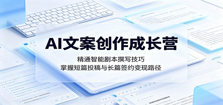 AI文案创作成长营：精通智能剧本撰写技巧，掌握短篇投稿与长篇签约变现路径-我爱项目网