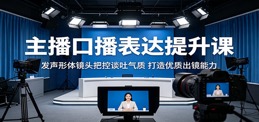 主播口播表达提升课:发声形体镜头把控谈吐气质,打造优质出镜能力-我爱项目网