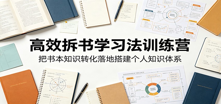 高效拆书学习法训练营，把书本知识转化落地搭建个人知识体系-我爱项目网