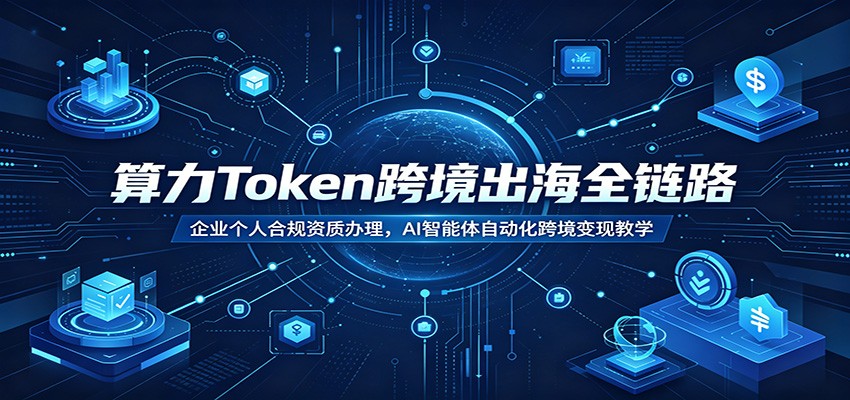算力Token跨境出海全链路：企业个人合规资质办理，AI智能体自动化跨境变现教学-我爱项目网
