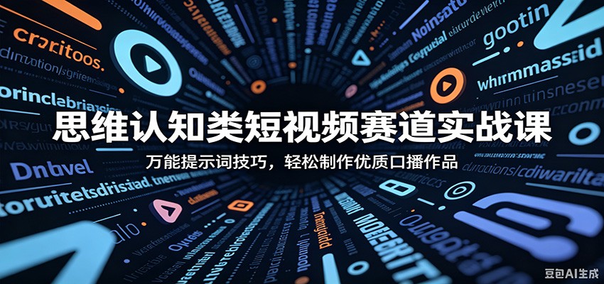 思维认知类短视频赛道实战课：万能提示词技巧，轻松制作优质口播作品-我爱项目网