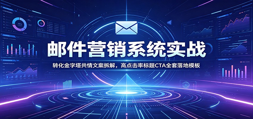 邮件营销系统实战：转化金字塔共情文案拆解，高点击率标题CTA全套落地模板-我爱项目网