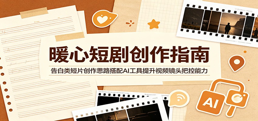 暖心短剧创作指南:告白类短片创作思路搭配AI工具提升视频镜头把控能力-我爱项目网