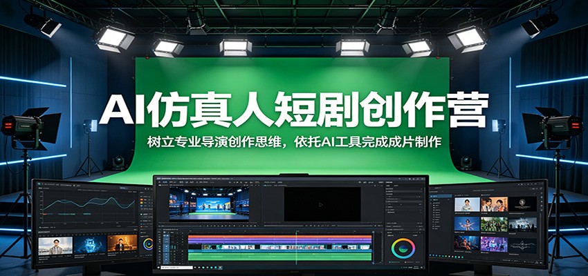 AI仿真人短剧创作营：树立专业导演创作思维，依托AI工具完成成片制作-我爱项目网