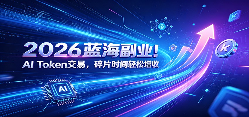 2026蓝海副业！AI Token交易，碎片时间轻松增收-我爱项目网