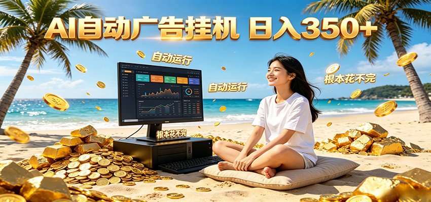 AI自动广告挂机 日入350+ 真正做到躺赚式变现,根本花不完!-我爱项目网