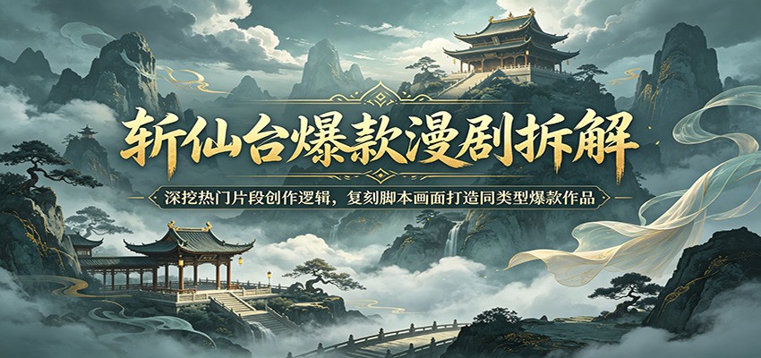斩仙台爆款漫剧拆解：深挖热门片段创作逻辑，复刻脚本画面打造同类型爆款作品-我爱项目网