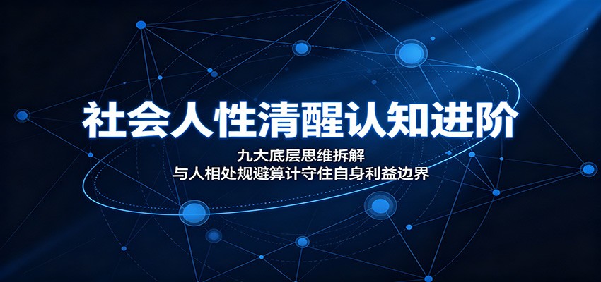社会人性清醒认知进阶：九大底层思维拆解，与人相处规避算计守住自身利益边界-我爱项目网
