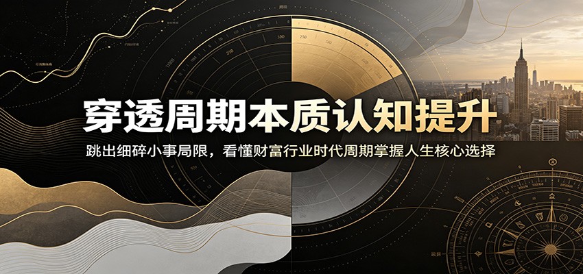 穿透周期本质认知提升：跳出细碎小事局限，看懂财富行业时代周期掌握人生核心选择-我爱项目网