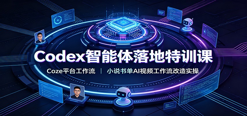 Codex智能体落地特训课：Coze平台工作流，小说书单AI视频工作流改造实操-我爱项目网