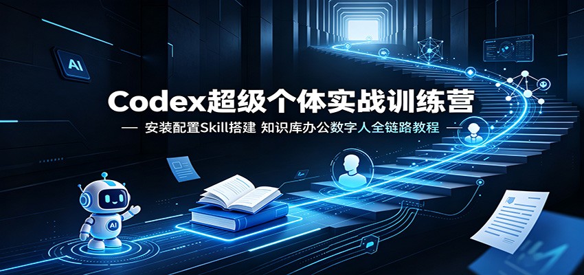 Codex超级个体实战训练营：安装配置Skill搭建，知识库办公数字人全链路教程-我爱项目网