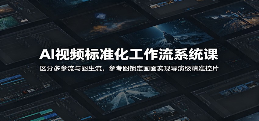 AI视频标准化工作流系统课：区分多参流与图生流，参考图锁定画面实现导演级精准控片-我爱项目网